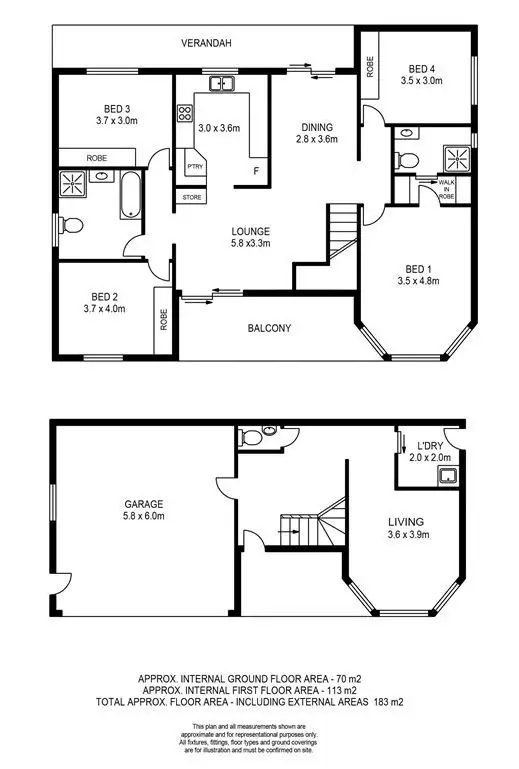 Floorplan of Homely house listing, 14 Walkers Road, Everton Hills QLD 4053
