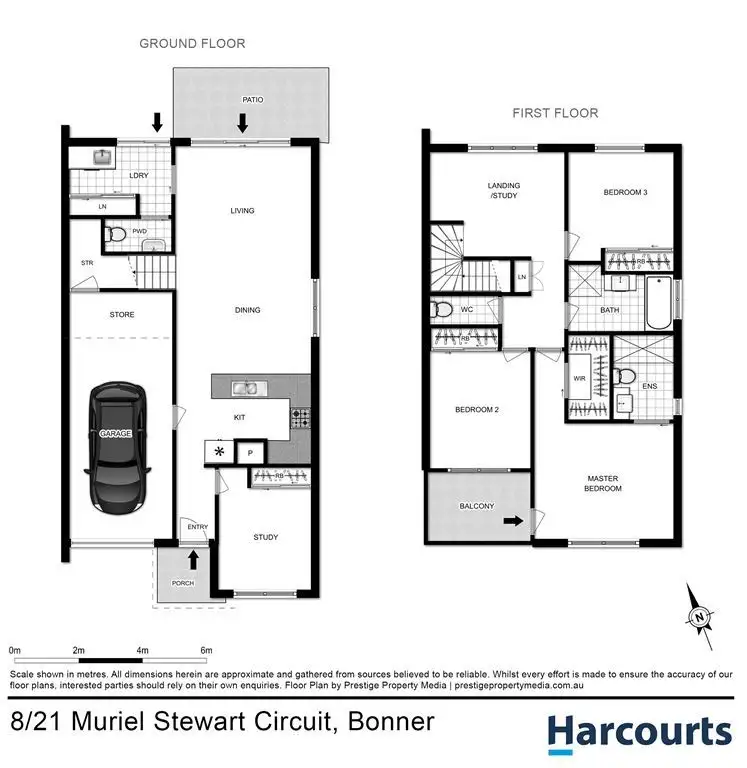 Floorplan of Homely townhouse listing, 8/21 Muriel Stewart Circuit, Bonner ACT 2914