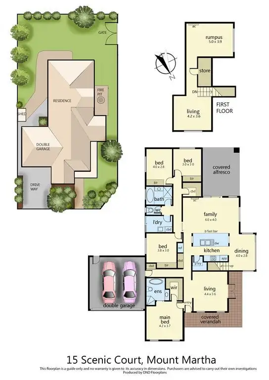 Floorplan of Homely house listing, 15 Scenic Court, Mount Martha VIC 3934