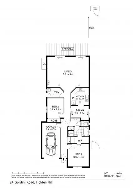 Floorplan of Homely house listing, 24 Gordini Crescent, Holden Hill SA 5088