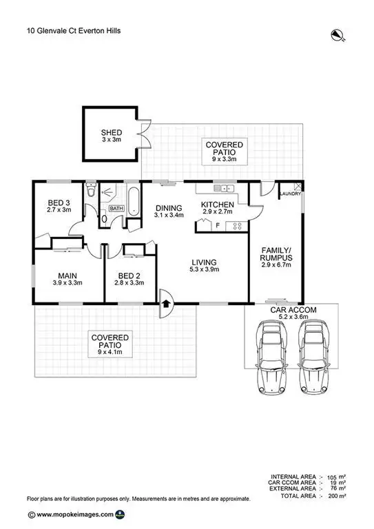 Floorplan of Homely house listing, 10 Glenvale Court, Everton Hills QLD 4053