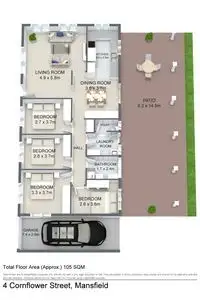 Floorplan of Homely house listing, 4 Cornflower Street, Mansfield QLD 4122