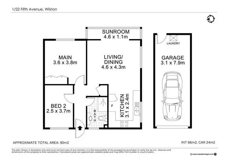 Floorplan of Homely unit listing, 1/22 Fifth Avenue, Wilston QLD 4051