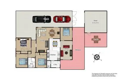 Floorplan of Homely house listing, 12 Gipps Crescent, Cranbourne North VIC 3977