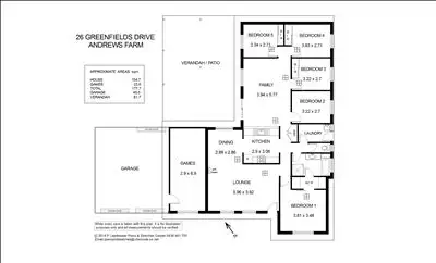 Floorplan of Homely house listing, 26 Greenfields Drive, Andrews Farm SA 5114