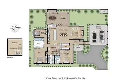 Floorplan of Homely unit listing, 2/27 Rowson Street, Boronia VIC 3155