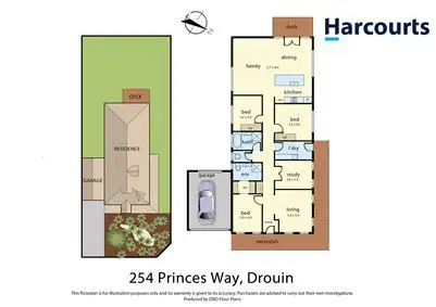 Floorplan of Homely house listing, 254 Princes Way, Drouin VIC 3818