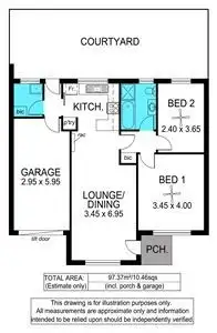 Floorplan of Homely unit listing, 2/25 Sturt Road, Brighton SA 5048
