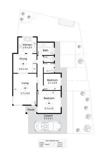 Floorplan of Homely unit listing, 3/26 Military Road, West Beach SA 5024