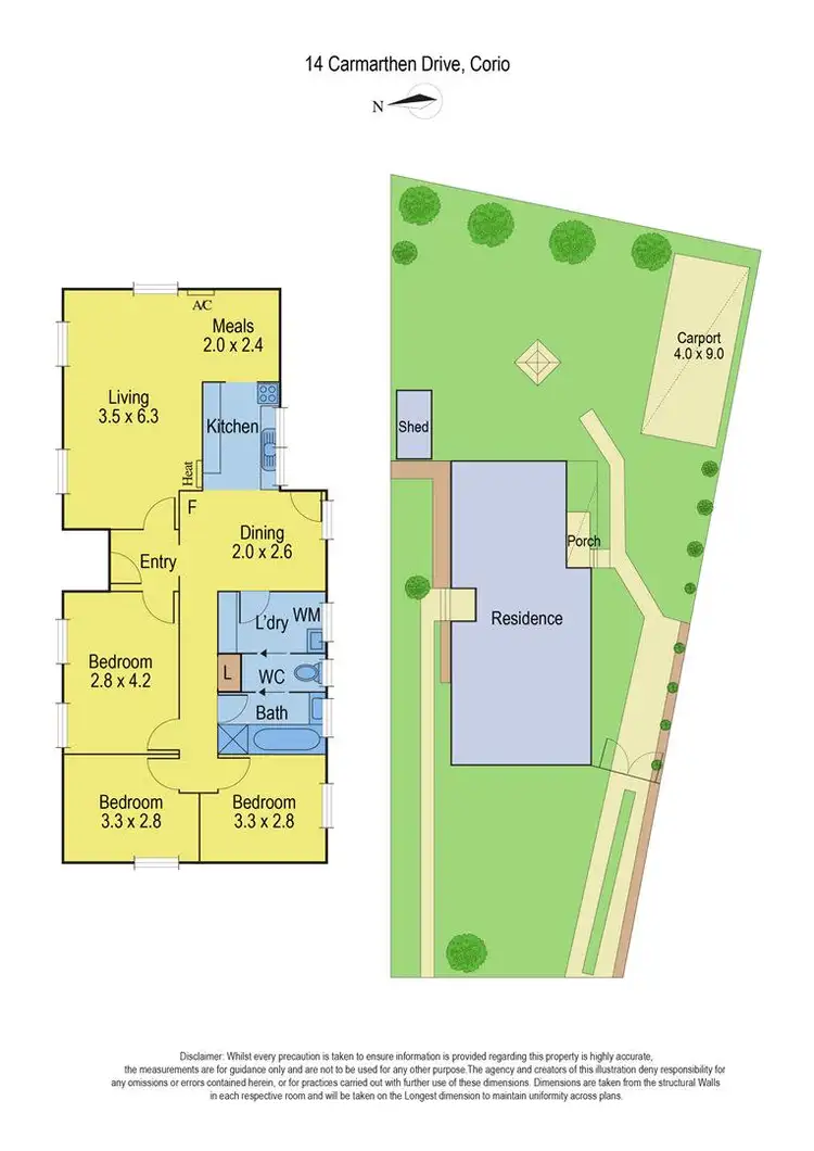 Floorplan of Homely house listing, 14 Carmarthen Drive, Corio VIC 3214