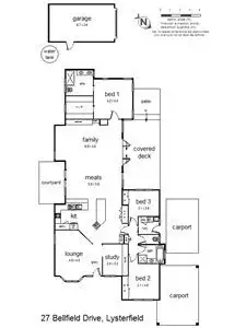 Floorplan of Homely house listing, 27 Bellfield Drive, Lysterfield VIC 3156