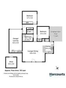 Floorplan of Homely unit listing, 1/2 Ralph Terrace, Rokeby TAS 7019