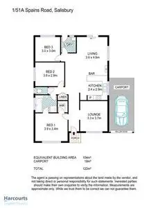 Floorplan of Homely unit listing, 1/51a Spains Road, Salisbury SA 5108