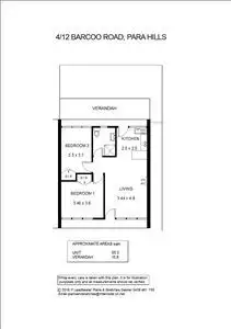 Floorplan of Homely unit listing, 4/12 Barcoo Road, Para Hills SA 5096