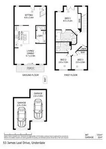 Floorplan of Homely townhouse listing, 53 James Leal Drive, Underdale SA 5032