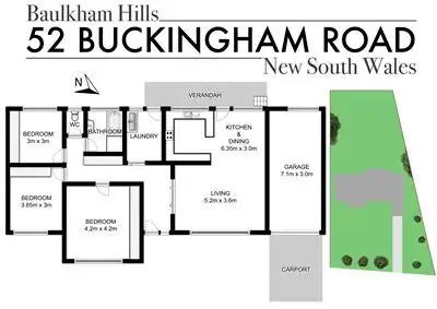 Floorplan of Homely house listing, 52 Buckingham Road, Baulkham Hills NSW 2153