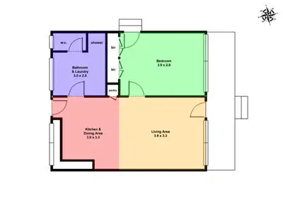 Floorplan of Homely unit listing, 3/1046 Norman Street, Wendouree VIC 3355