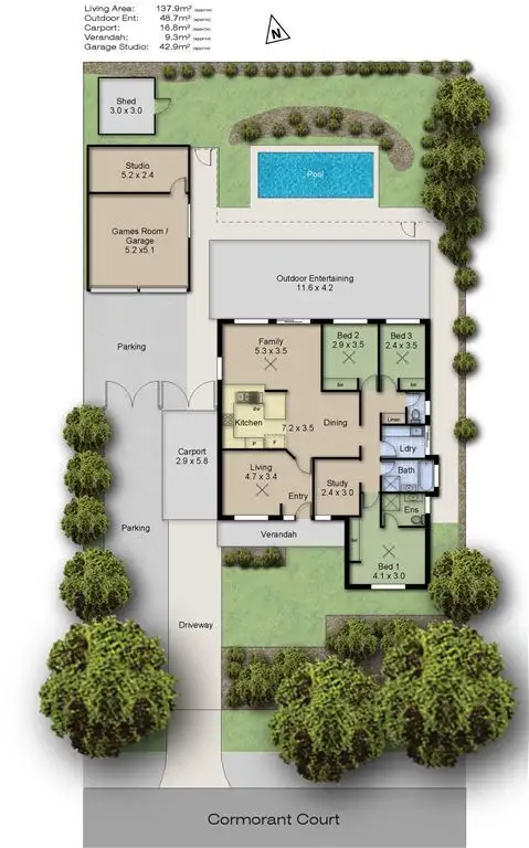 Floorplan of Homely house listing, 3 Cormorant Court, Mount Barker SA 5251