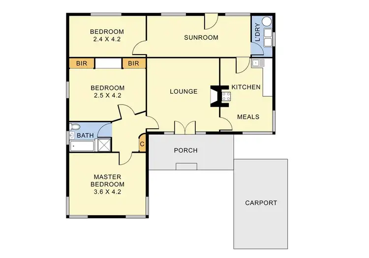 Floorplan of Homely unit listing, 1/7 Harcourt Road, Boronia VIC 3155