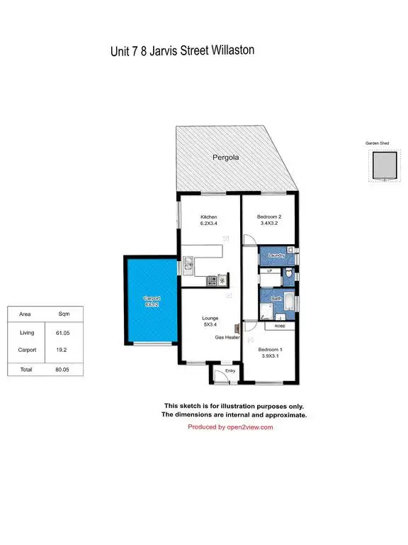 Floorplan of Homely unit listing, 7/8 Jarvis Street, Willaston SA 5118