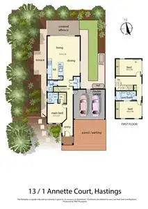 Floorplan of Homely townhouse listing, 13/1A Annette Court, Hastings VIC 3915