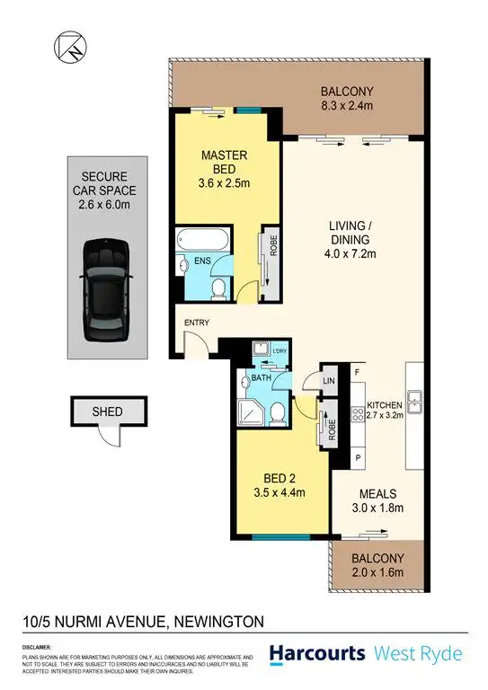 Floorplan of Homely apartment listing, 10/5 Nurmi Avenue, Newington NSW 2127