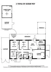 Floorplan of Homely house listing, 13 Vistula Court, Hackham West SA 5163