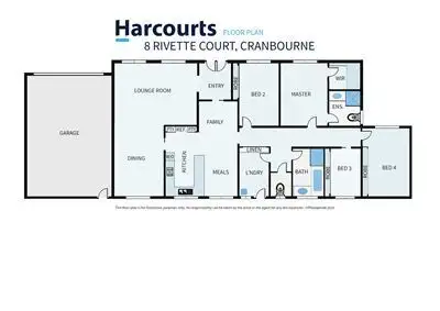 Floorplan of Homely house listing, 8 Rivette Court, Cranbourne VIC 3977