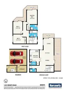 Floorplan of Homely townhouse listing, 1/357 Bronte Road, Bronte NSW 2024