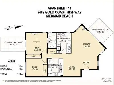 Floorplan of Homely apartment listing, 11/2489 Gold Coast Highway, Mermaid Beach QLD 4218
