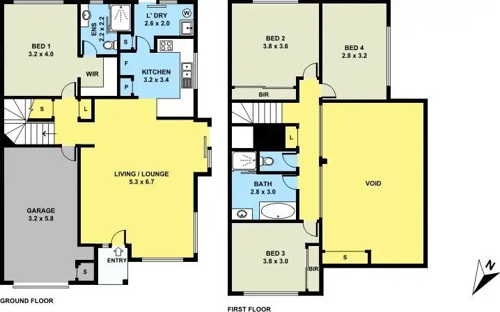 Floorplan of Homely townhouse listing, 14/27 Fortune Street, Coomera QLD 4209