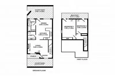 Floorplan of Homely townhouse listing, 15/152 Montacute Road, Rostrevor SA 5073