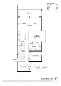 Floorplan of Homely apartment listing, 151/151 Adelaide Tce, East Perth WA 6004