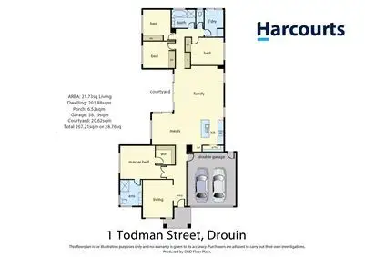 Floorplan of Homely house listing, 1 Todman Street, Drouin VIC 3818