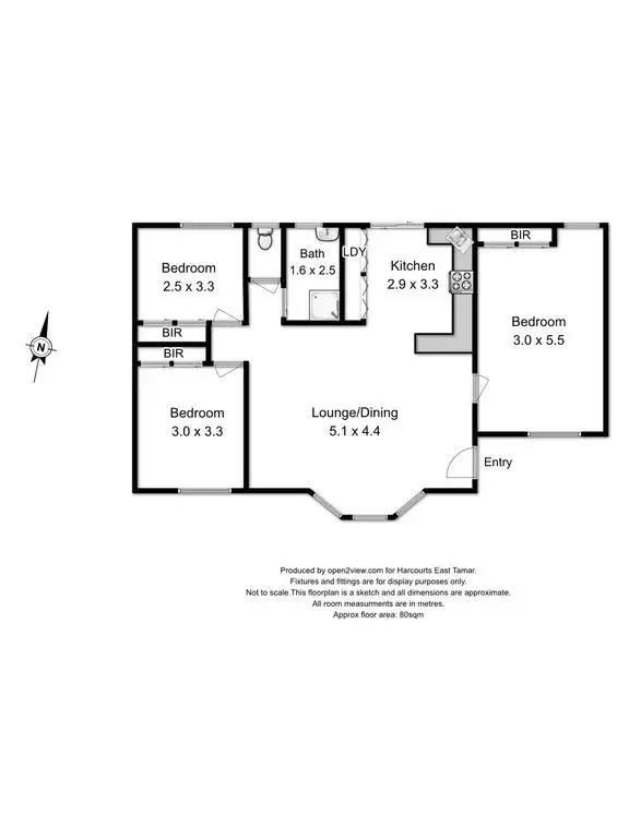 Floorplan of Homely unit listing, 1/17-23 Macquarie Street, George Town TAS 7253