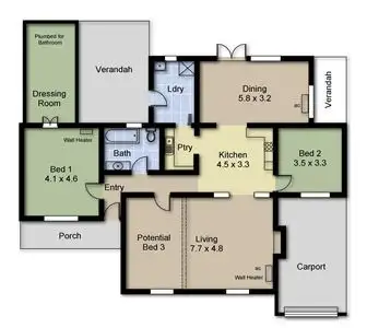 Floorplan of Homely house listing, 5 Graetz Street, Murray Bridge SA 5253