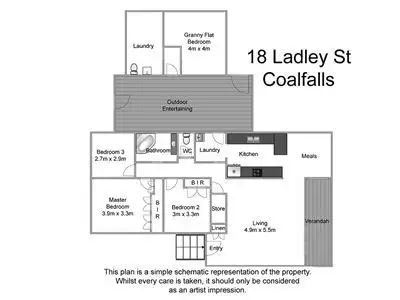 Floorplan of Homely house listing, 18 Ladley Street, Coalfalls QLD 4305