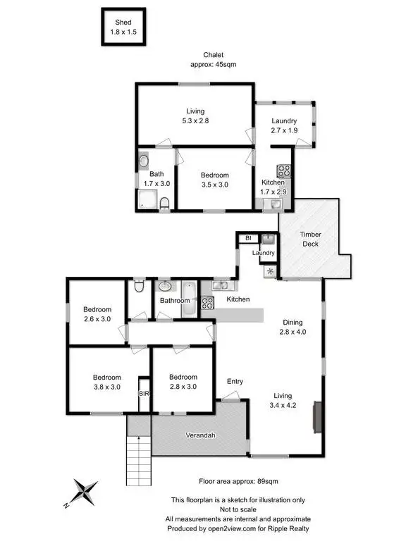 Floorplan of Homely house listing, 19 Easton Avenue, West Moonah TAS 7009