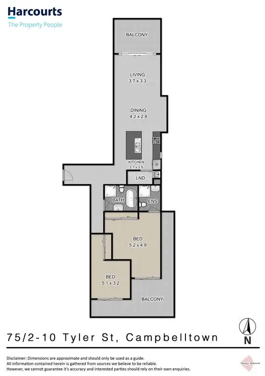 Floorplan of Homely apartment listing, 75/2-10 Tyler Street, Campbelltown NSW 2560