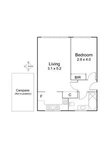 Floorplan of Homely apartment listing, 14/8 Kemp Street, Thornbury VIC 3071