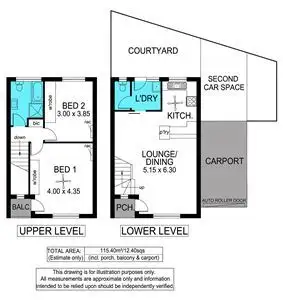 Floorplan of Homely townhouse listing, 4/285 Morphett Road, Oaklands Park SA 5046
