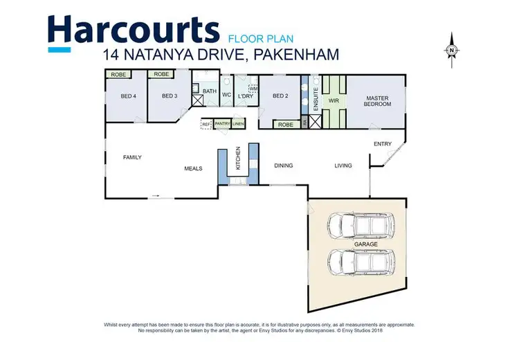 Floorplan of Homely house listing, 14 Natanya Drive, Pakenham VIC 3810