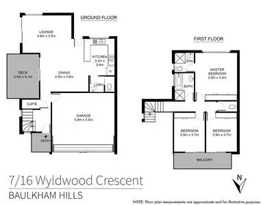Floorplan of Homely house listing, 7/16 Wyldwood Cres, Baulkham Hills NSW 2153