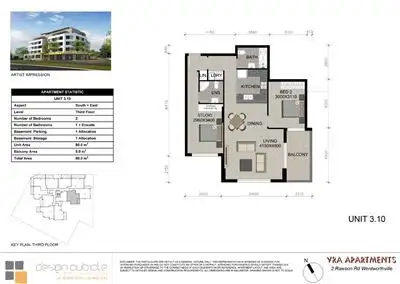 Floorplan of Homely unit listing, 310/2 Rawson Road, Wentworthville NSW 2145
