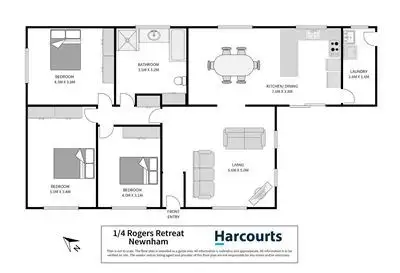 Floorplan of Homely unit listing, 4 Roger Retreat, Newnham TAS 7248