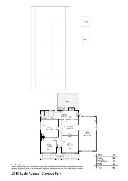 Floorplan of Homely house listing, 15 Birkdale Avenue, Clarence Park SA 5034