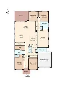 Floorplan of Homely house listing, 10 Exmoor Court, Alfredton VIC 3350