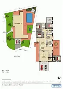 Floorplan of Homely house listing, 28 Arcadia Drive, Mermaid Waters QLD 4218