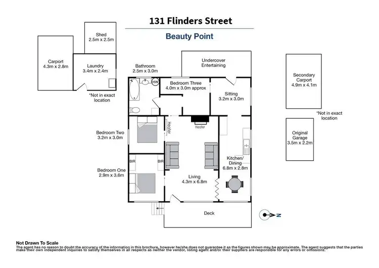 Floorplan of Homely house listing, 131 Flinders Street, Beauty Point TAS 7270