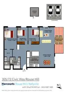 Floorplan of Homely apartment listing, 305/72 Civic Way, Rouse Hill NSW 2155